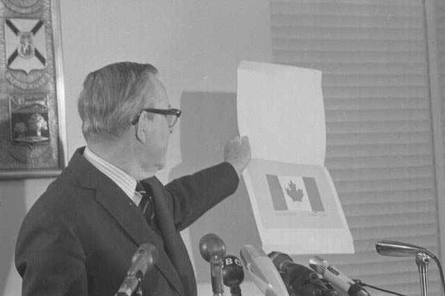 L.B. Pearson's Press Conference re: the Flag. 