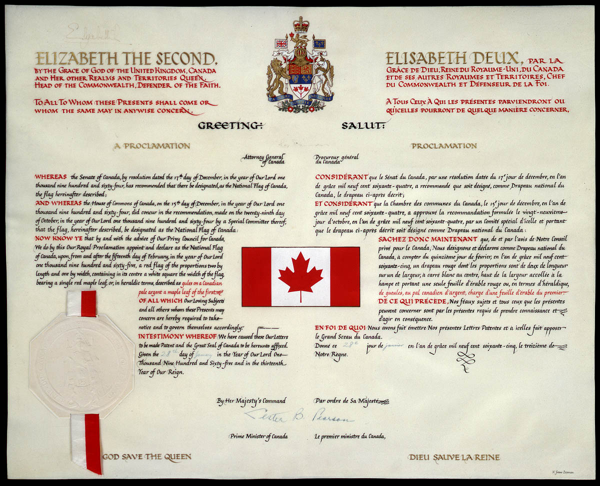 The Proclamation of the Canadian Flag