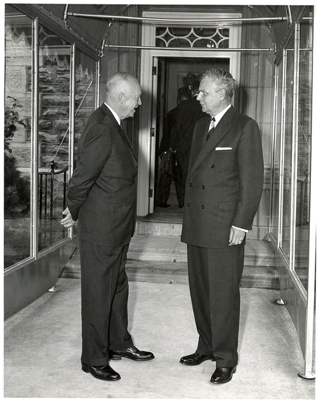 John G. Diefenbaker and Dwight Eisenhower 