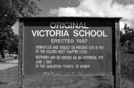 Original Victoria School Sign