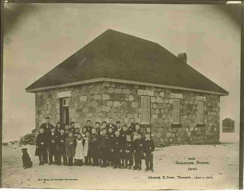 1892 Class Photo outside the Victoria School 