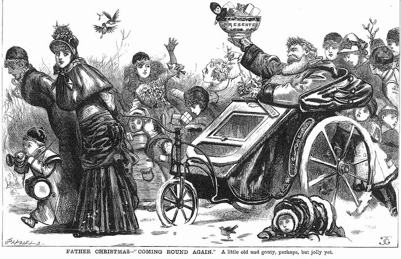 Father Christmas 1879 deliver gifts 