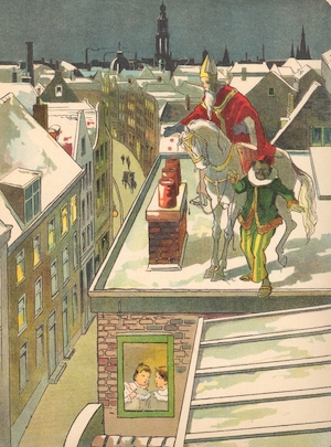 Sinterklaas on rooftop 1907