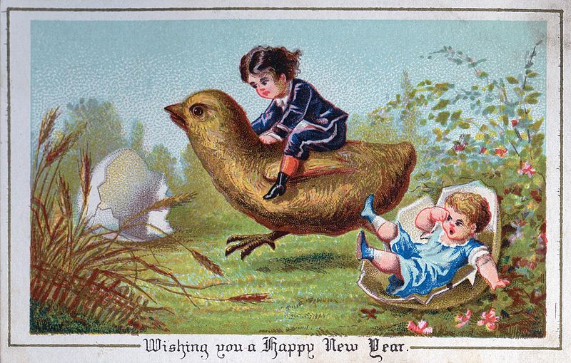 Victorian card new year